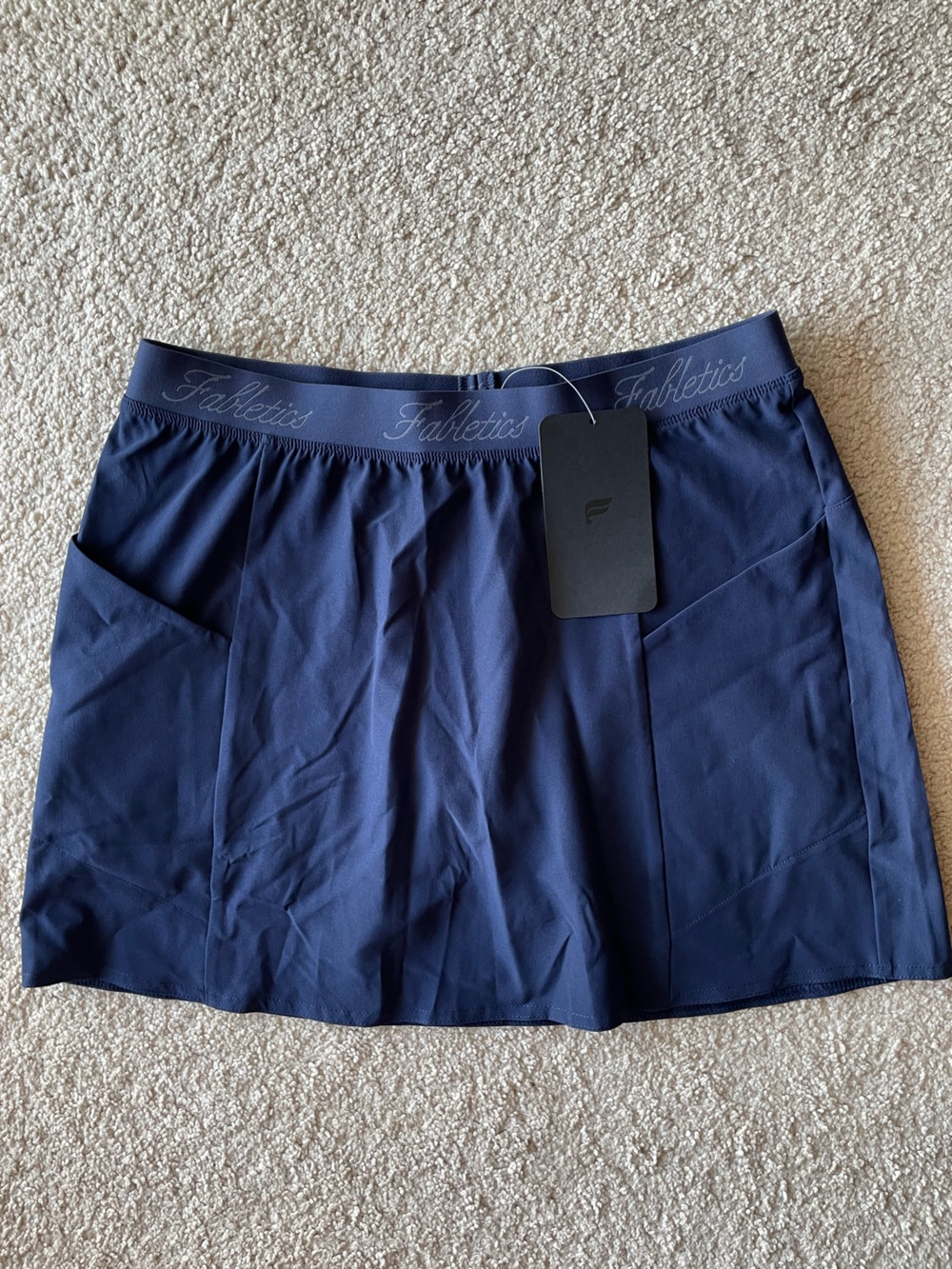 Fabletics Navy Athletic Skort Pockets NWT Women Size M Golf Summer Activewear